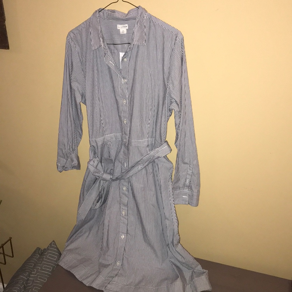 J. Crew midi seersucker dress- size 12